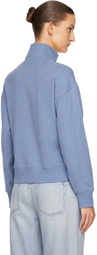 rag & bone Blue Everyday Terry Half-Zip Sweater