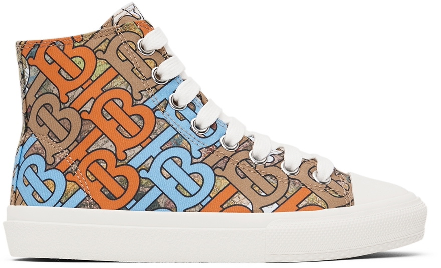 Burberry Kids Multicolor Monogram Map Sneakers
