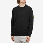 Stone Island Men's Reverse Seam Lambswool Crew Neck Jumper in Black