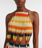 Loewe Paula's Ibiza striped silk maxi dress