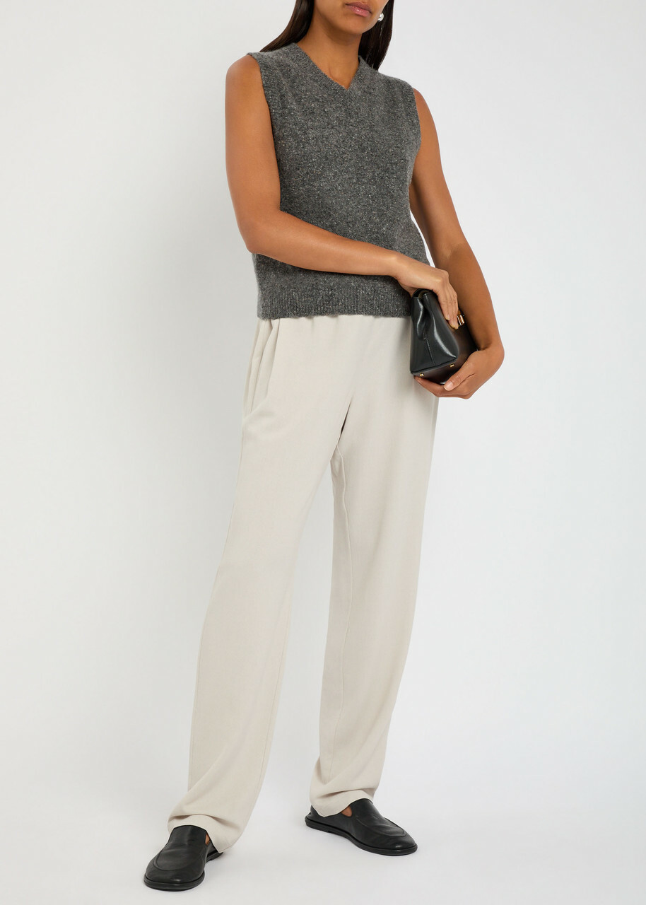 Vince Melange Cashmere Vest Grey