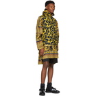 Versace Multicolor Animalier Anorak Coat