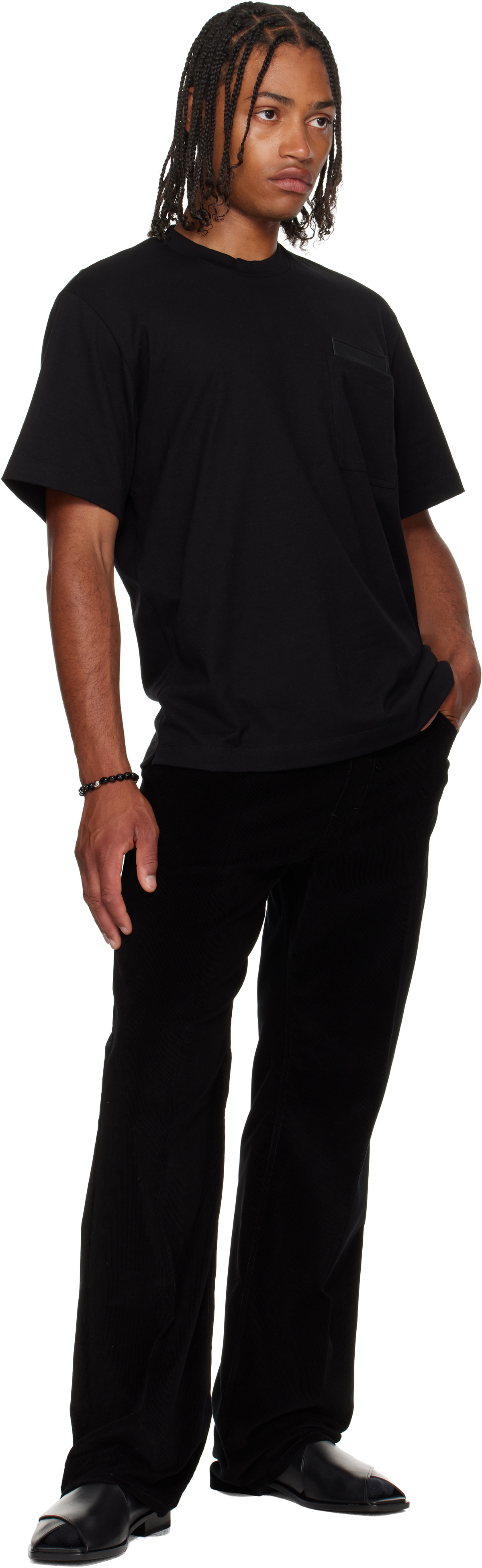 Ferragamo Black Corduroy Trousers