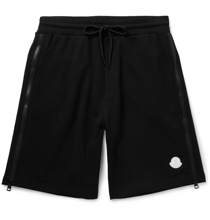 Photo: Moncler - Loopback Cotton-Jersey Shorts - Black
