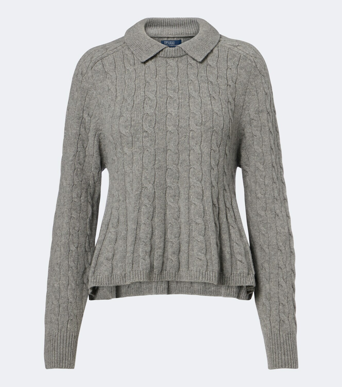 Polo Ralph Lauren Cable-knit wool and cashmere polo sweater