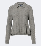 Polo Ralph Lauren Cable-knit wool and cashmere polo sweater
