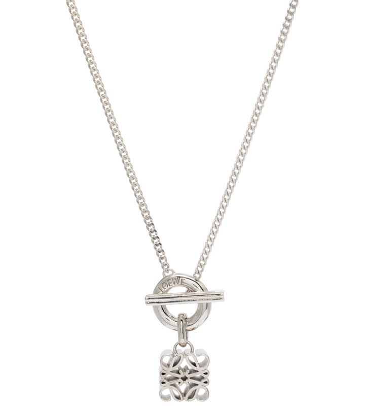 Photo: Loewe Anagram embellished sterling silver necklace