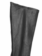 Rick Owens Black Thigh High Leather Sneaker Boots
