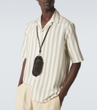 Le Kasha Striped silk bowling shirt