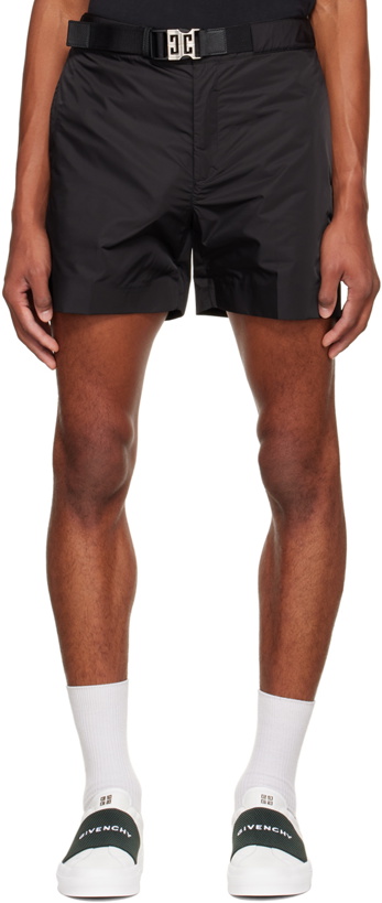 Photo: Givenchy Black 4G Buckle Shorts