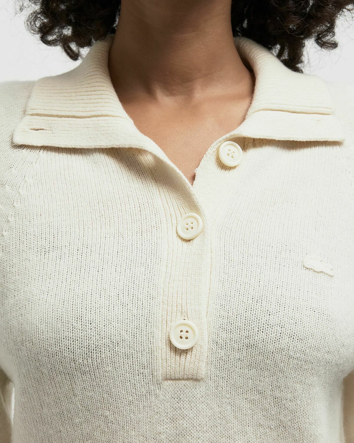 Lacoste KNIT SWEATER Beige Womens Pullover