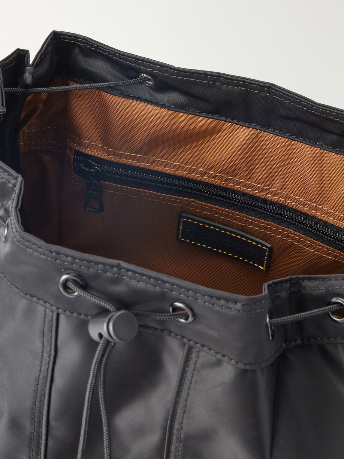 Master-Piece - Leather and Suede-Trimmed CORDURA® Backpack