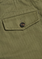 Drake's Herringbone Wide-leg Chino Trousers Khaki