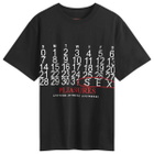 Pleasures Women's Calendar Heavyweight T-Shirt in Black