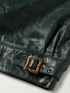 Enfants Riches Déprimés - Scorpio Rising Cropped Textured-Leather Jacket - Green