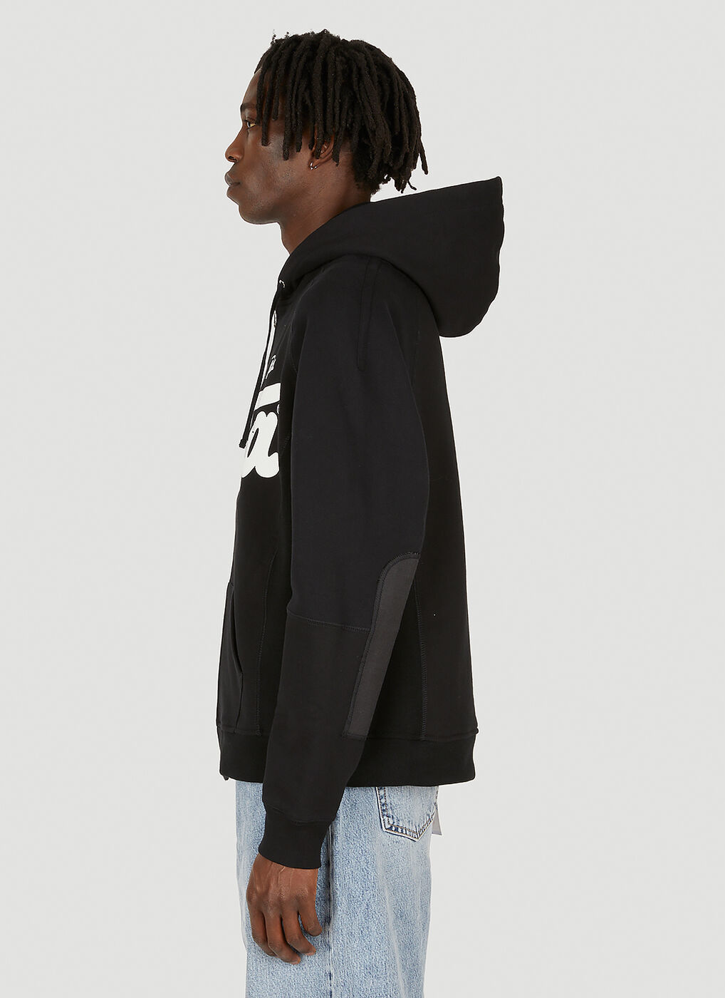 x Patta Zip-Up Hooded Sweatshirt in Black Junya Watanabe