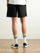 AMIRI - Arts District Straight-Leg Logo-Print Cotton-Jersey Drawstring Shorts - Black