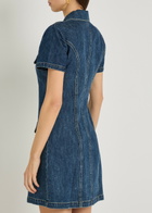 Alice + Olivia Jamie Collared Denim Mini Shirt Dress
