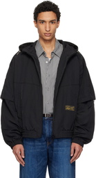 WOOYOUNGMI Black Layered Windbreaker Jacket