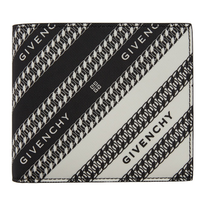 Photo: Givenchy Black and White Chain Logo Wallet