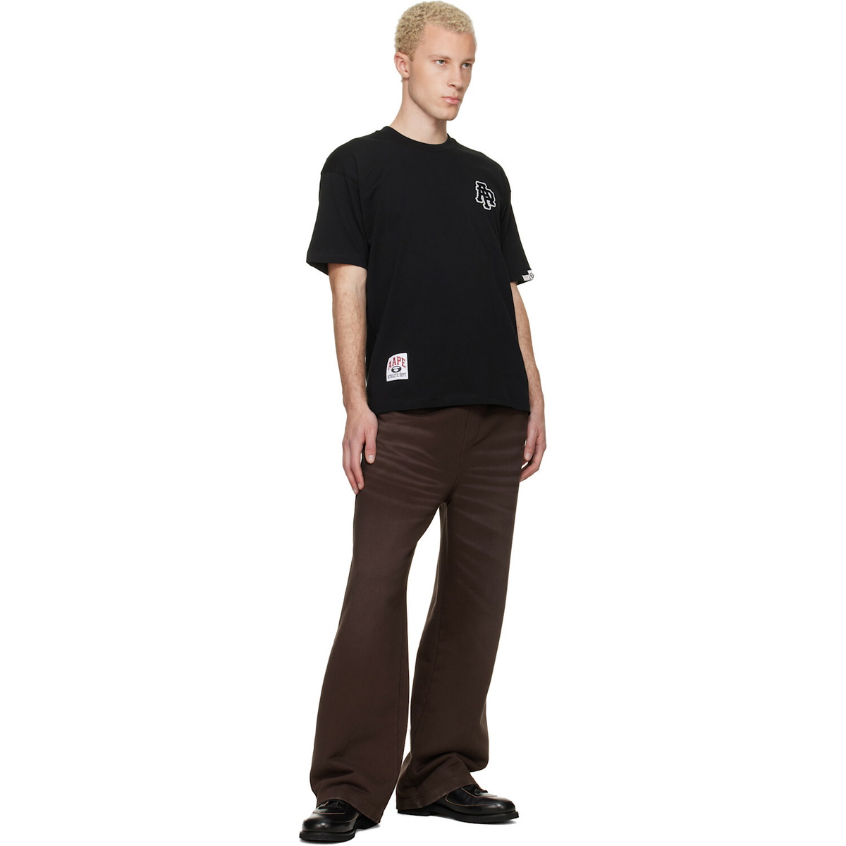 AAPE by A Bathing Ape Black Logo Patch T-shirt