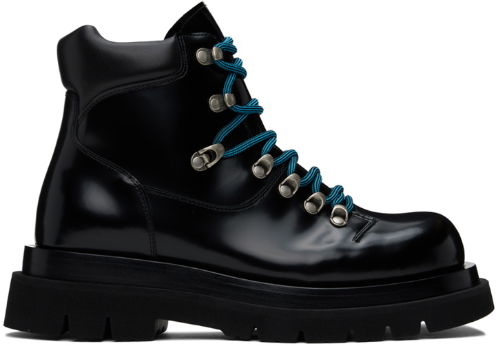 Photo: Bottega Veneta Black Lug Hiking Boots