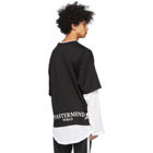 mastermind WORLD Black and White Boxy Layered Long Sleeve T-Shirt