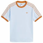 Adidas Women's 3S Crochet Stripe T-Shirt in Crystal Sky