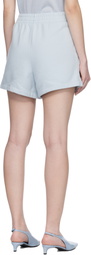 ANINE BING Blue Kam Framed Monogram Shorts