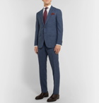 Thom Sweeney - Blue Slim-Fit Checked Wool, Silk and Linen-Blend Suit Jacket - Blue