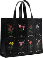 Ernest W. Baker Black Patched Rose Shopper Tote