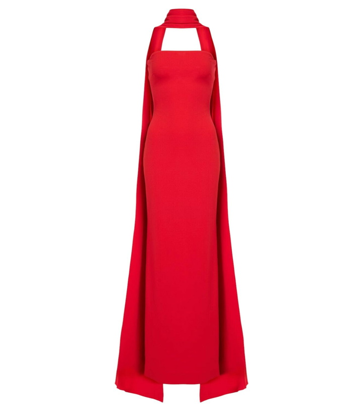 Photo: Solace London Ainhoa caped crêpe gown