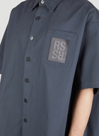 Raf Simons - Logo Patch Shirt in Blue