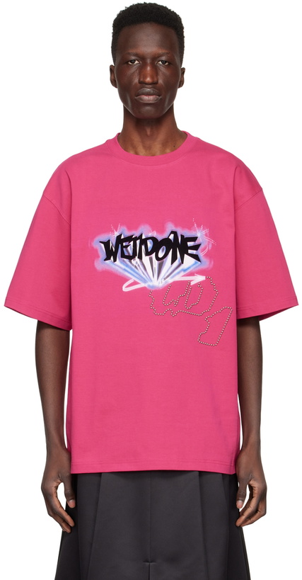 Photo: We11done Pink Cotton Long Sleeve T-Shirt