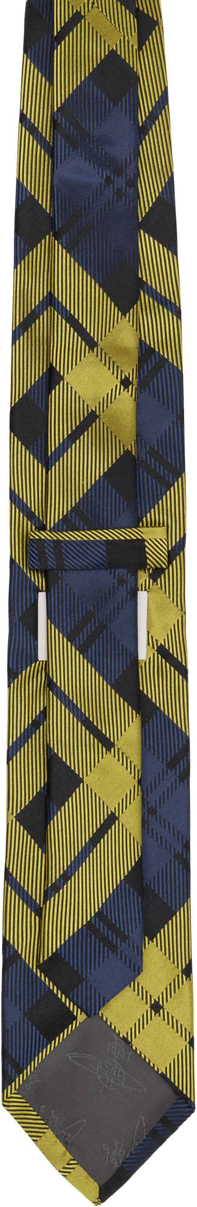 Vivienne Westwood Navy & Yellow Silk Tie