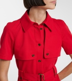 Burberry Belted wool shirt dress