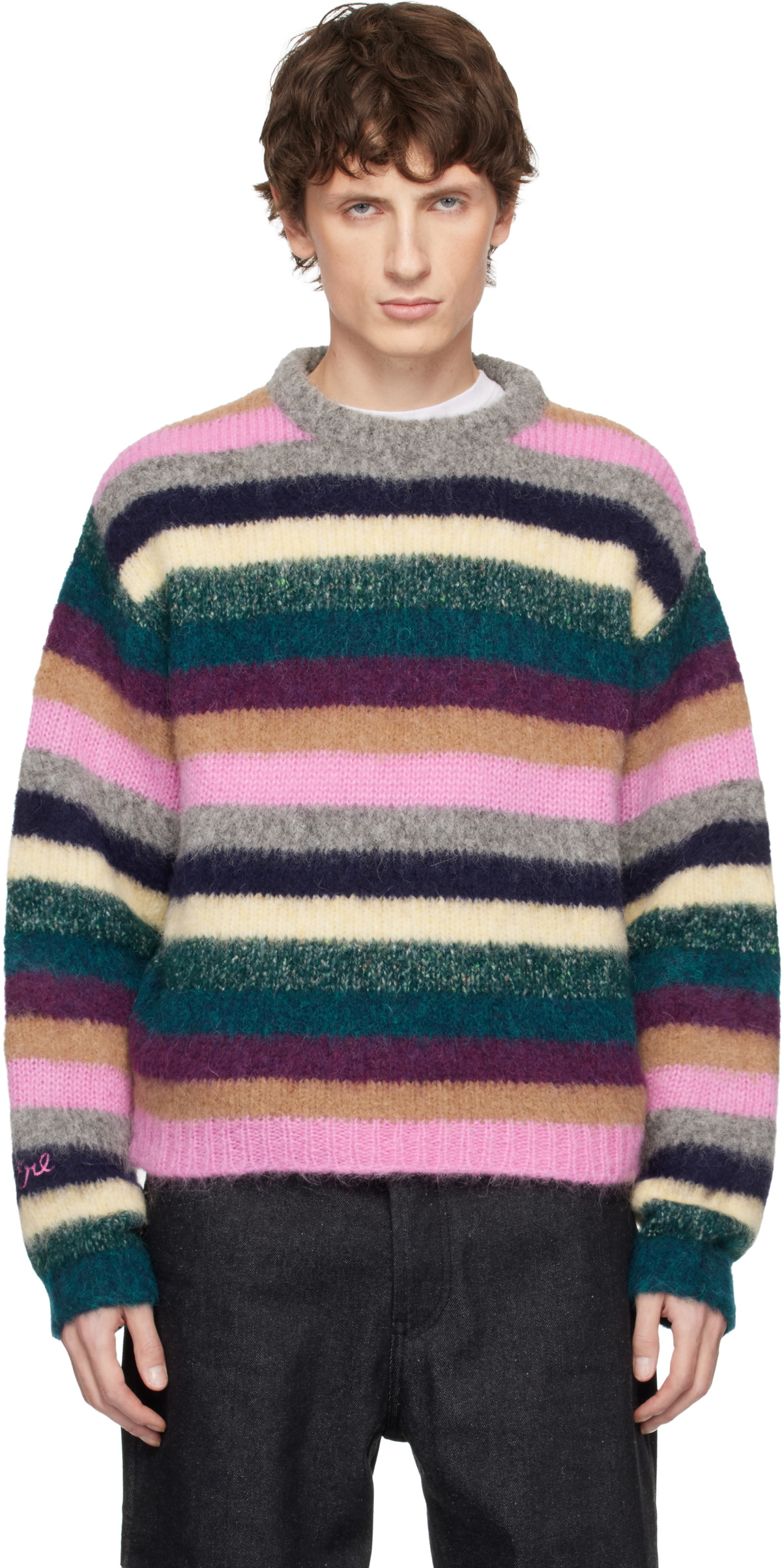 ERL Multicolor Striped Alpaca Crewneck Sweater