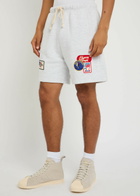 Cherry Los Angeles Appliquéd Cotton Shorts Grey