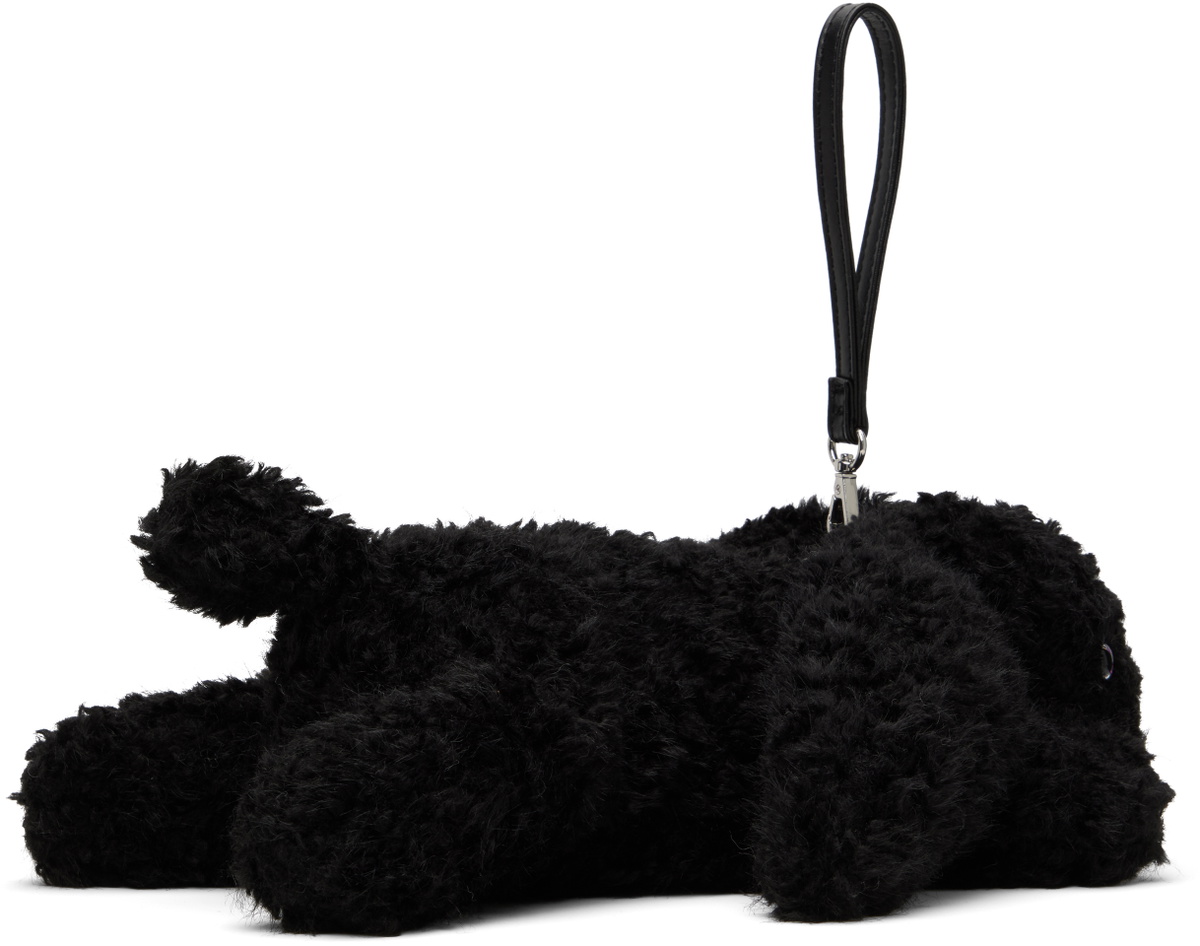 I'm Sorry by Petra Collins SSENSE Exclusive Black JennyFax Edition Faux-Fur Bag