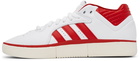 adidas Originals White & Red Tyshawn Sneakers