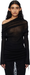 Ann Demeulemeester Black Tizziana Drop Shoulder Sweater