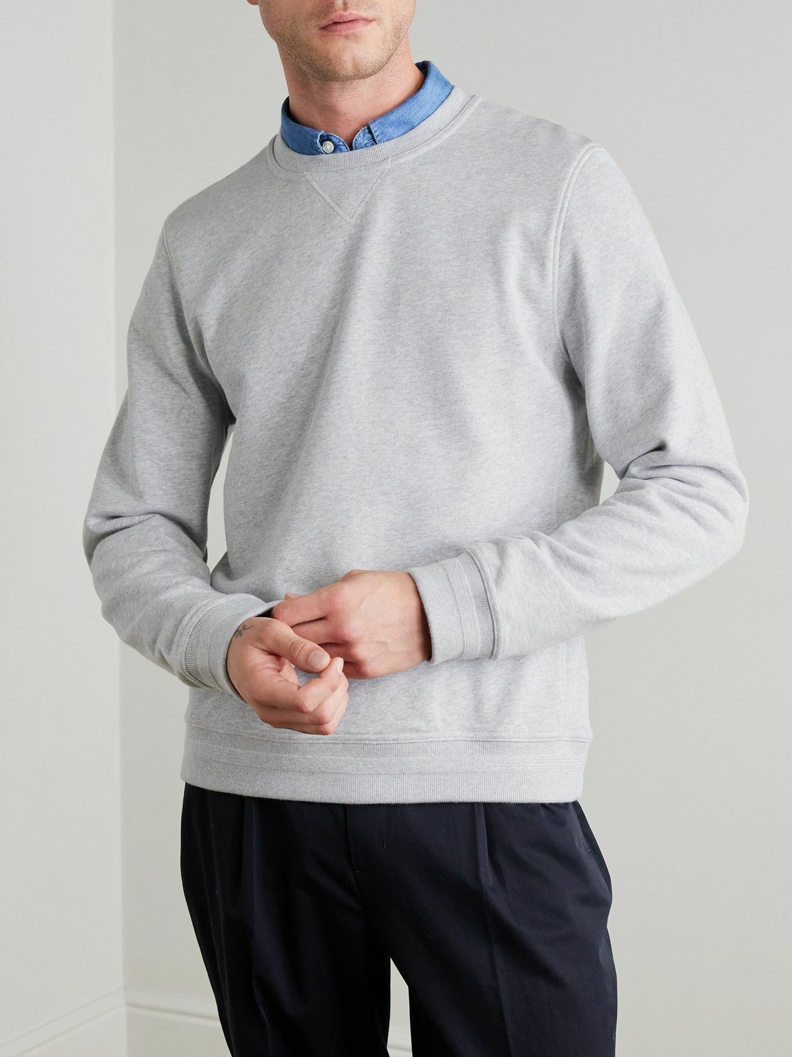 Mr P. - Cotton-Jersey Sweatshirt - Gray