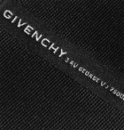 Givenchy - 7cm Logo-Embroidered Textured-Silk Tie - Black