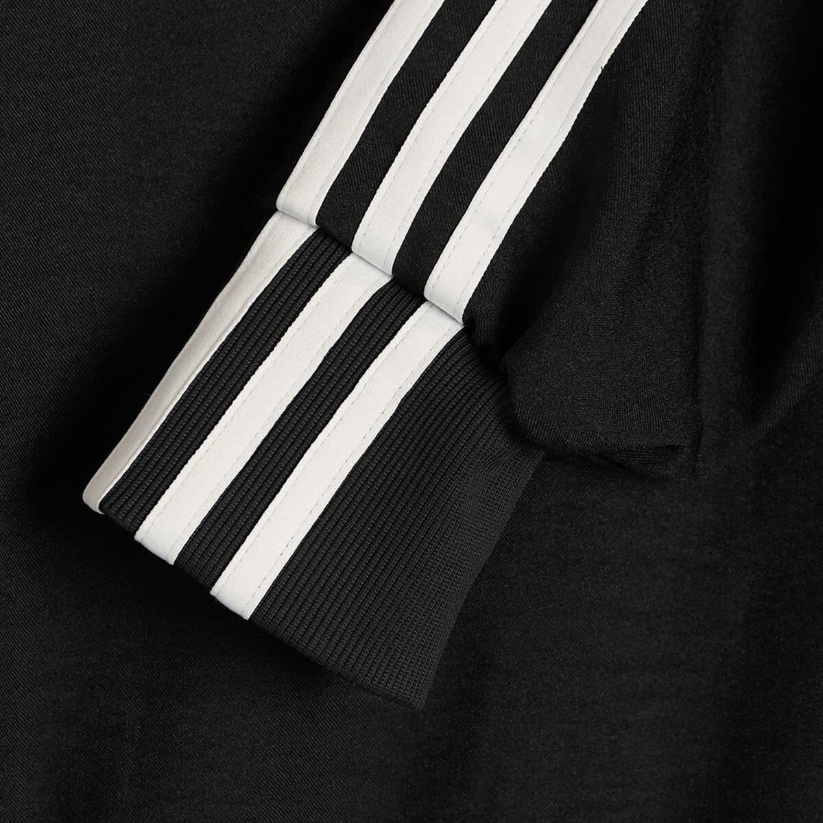 END. x Y-3 Track Top 3 Stripes in Black/Metallic Silver/Court Green