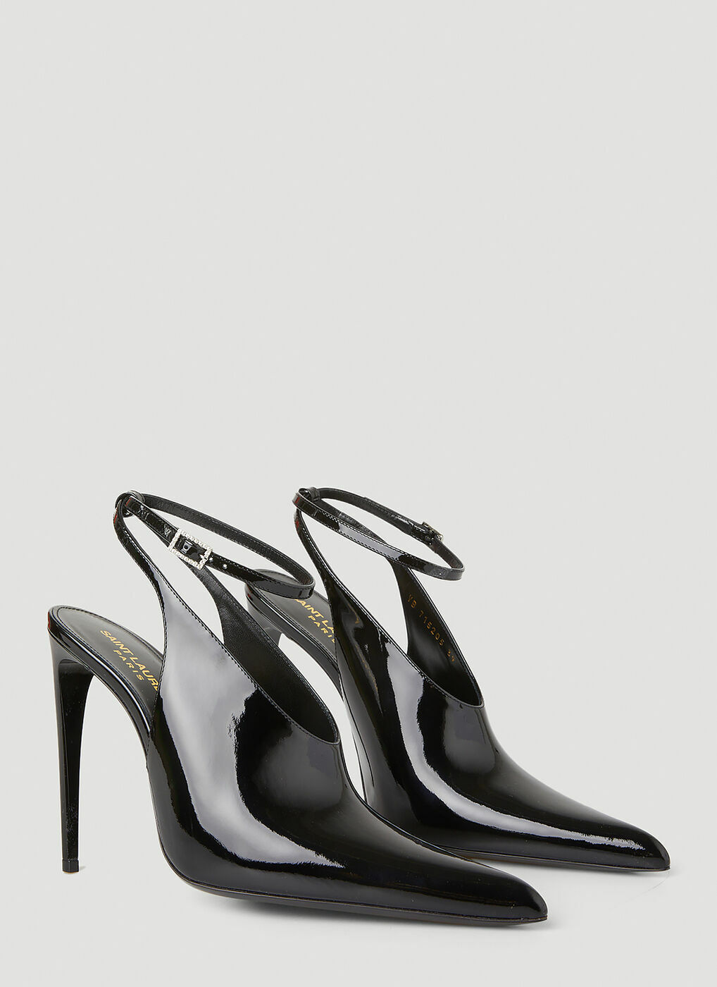 Kendall Slingback High Heels in Black Saint Laurent