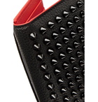 Christian Louboutin - Studded Full-Grain Leather Cardholder - Black