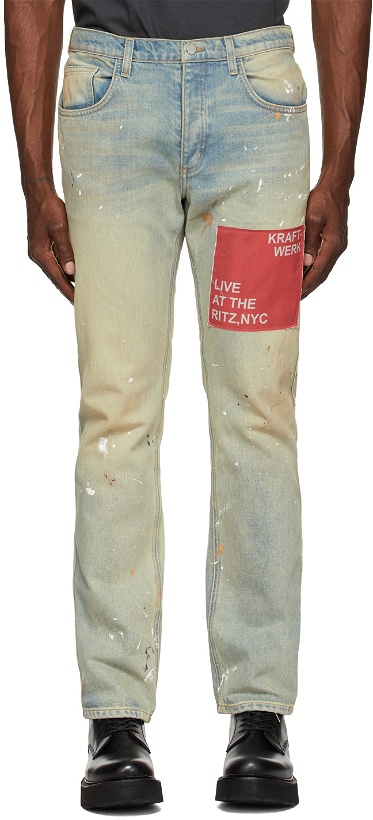 Photo: Mr. Saturday Indigo Paint Splatter Jeans