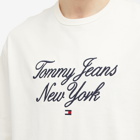 Tommy Jeans Men's Luxe Serif NY T-Shirt in Ancient White