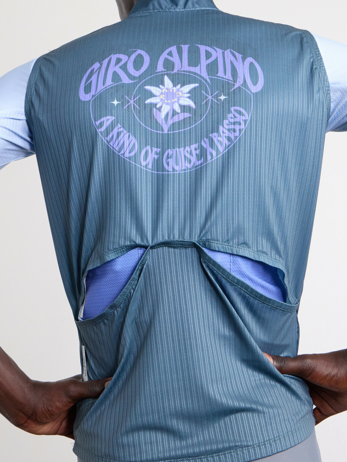 A Kind Of Guise - Basso Giro Alpino Logo-Print Shell Cycling Gilet - Blue