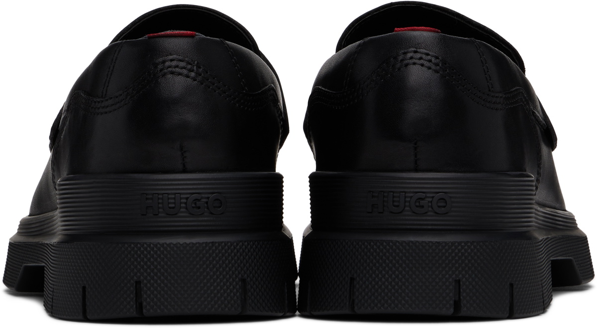 Authentic Hugo Boss signature black leather loafers sz 8.5 Hugo Boss Leather Loafers With Branded Hardware 50548100 001  main image 2
